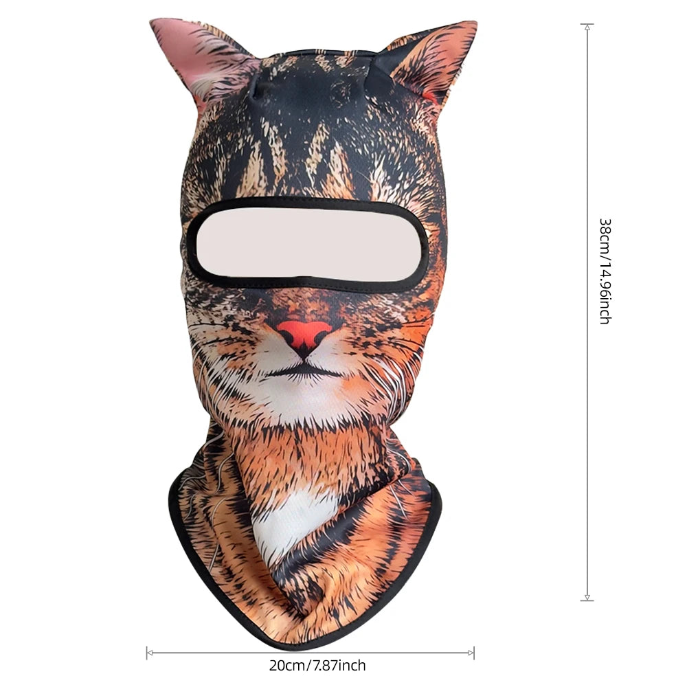 Cagoule 3D modèle Tigre, vue de face