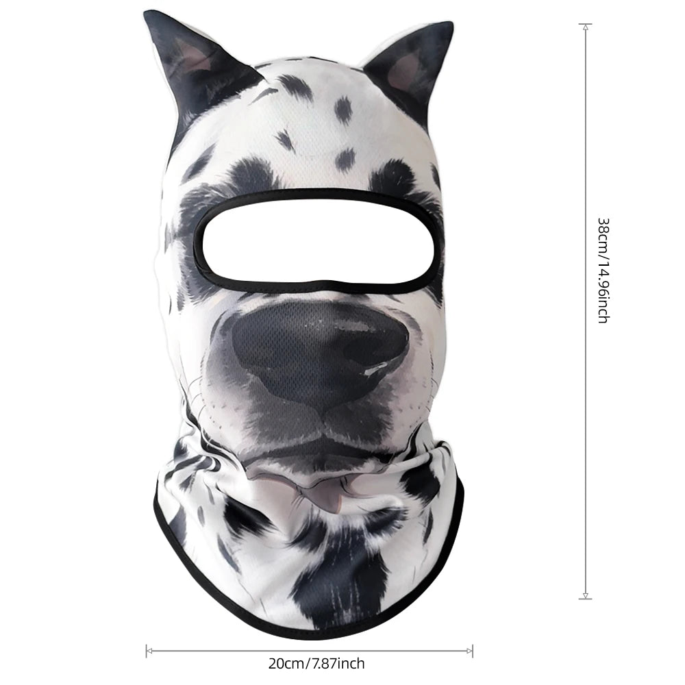 Cagoule 3D modèle Dalmatien, vue de face