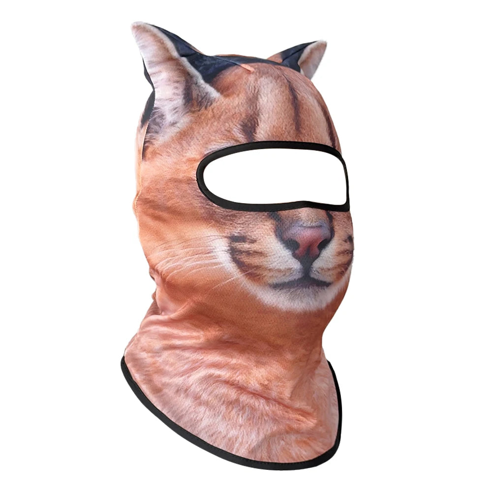 Cagoule 3D modèle Lionne, vue de face