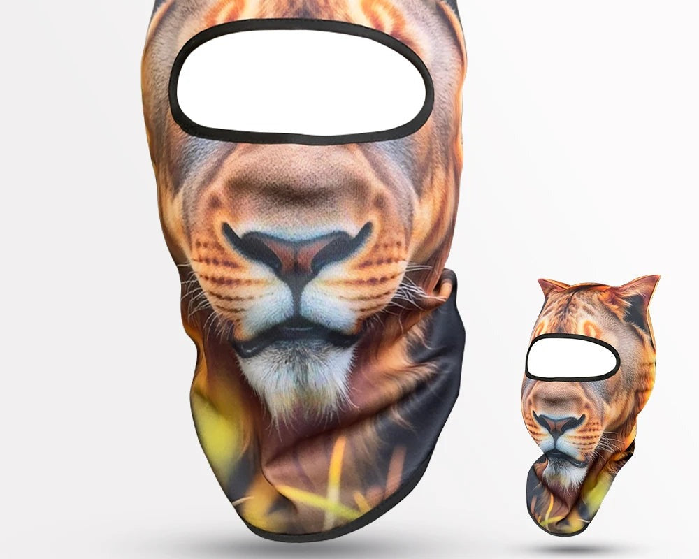 Cagoule 3D tigre à oreilles, vue de face