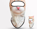 Cagoule 3D chat roux, cache-cou intégral