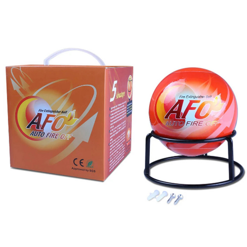 Boule extinctrice automatique 0,5 kg avec support métallique, vis et boîte d'origine